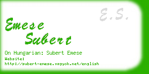 emese subert business card